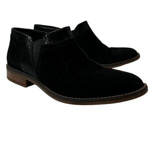 CLARKS Clarkwell Demi Ankle Boot Ultimate Comfort Collection in Black Suede 8.5